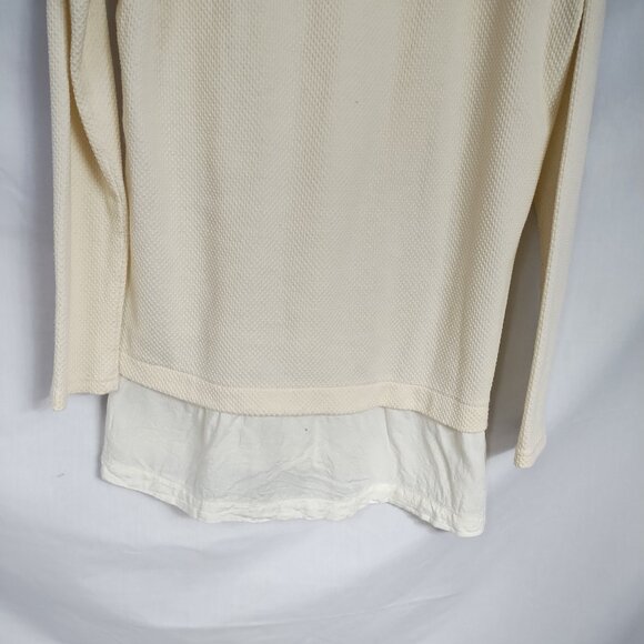 Comme Toi... Women's Cream Lace Long Sleeved Blouse Size S - Picture 10 of 11
